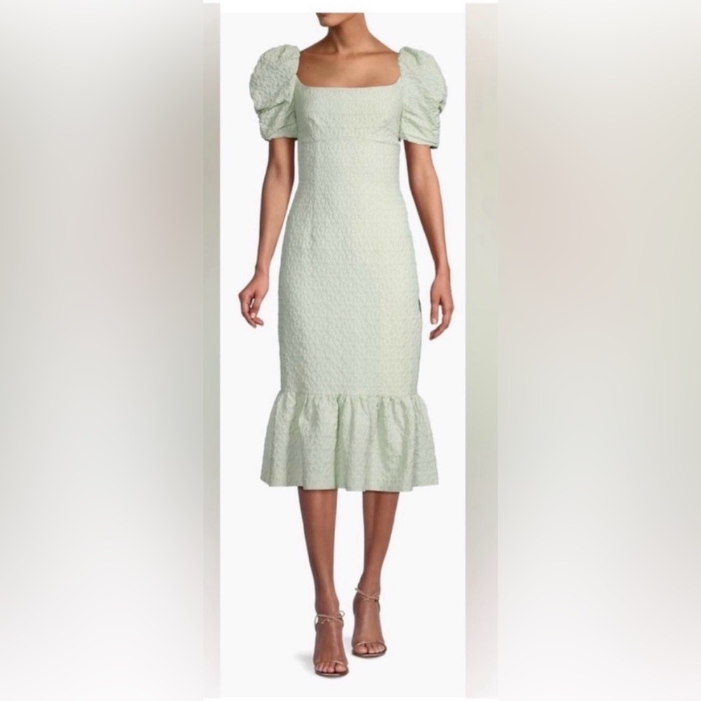Rachel Parcell celery green midi dress